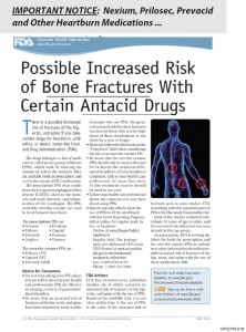 FDA Warning: Increased Bone Fracture Risk associated with Certain Antacid Drugs