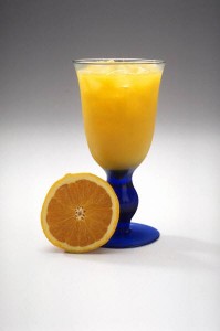 OJ for Cindy Orange juice helps the absorption of calcium